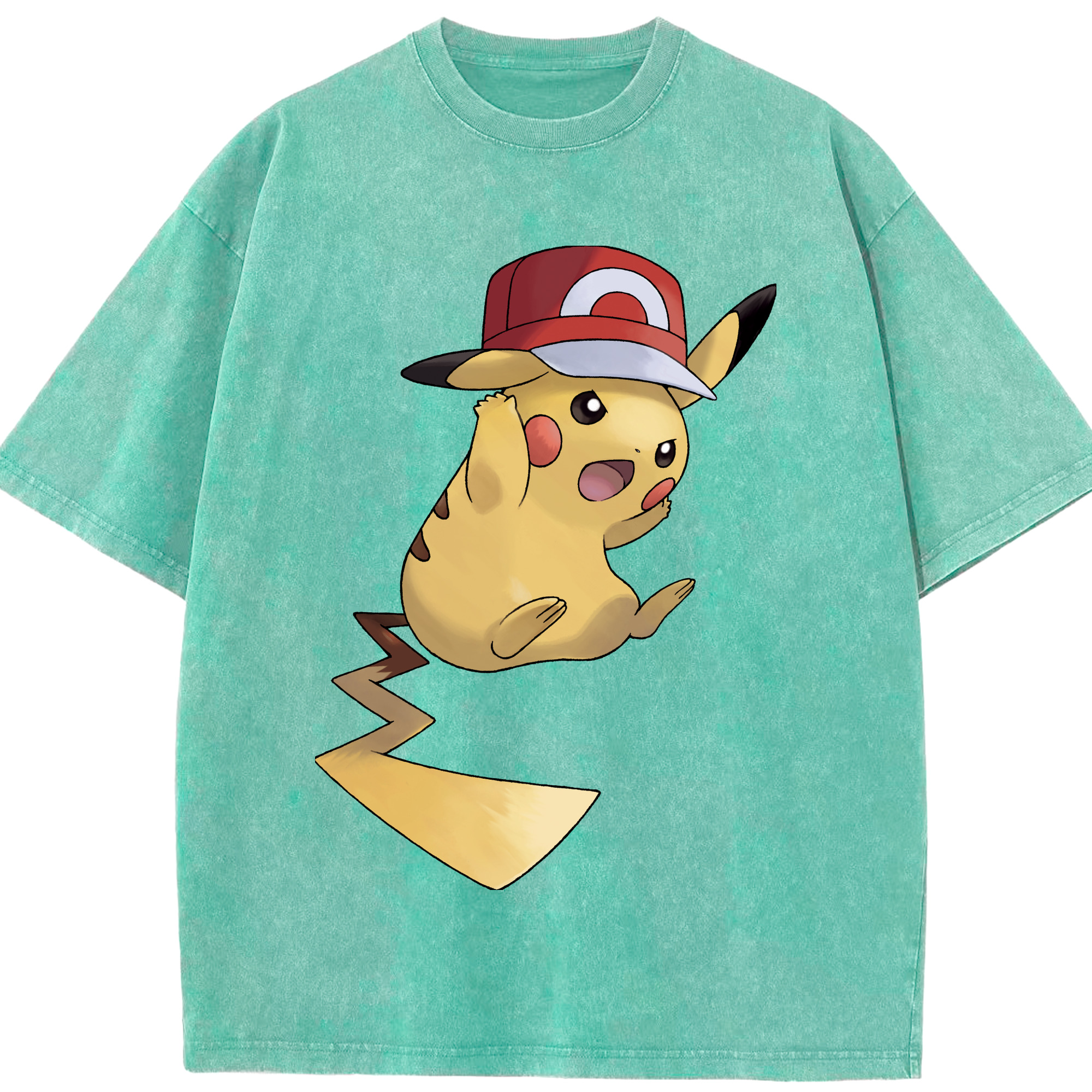 （画像用） ポケットモンスター Pokémon 綿100% ヴィンテージ風 半袖Tシャツ（フロントプリント）